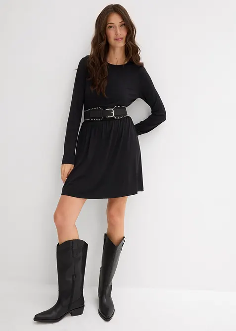 Rozšiřující se úpletové šaty, bonprix