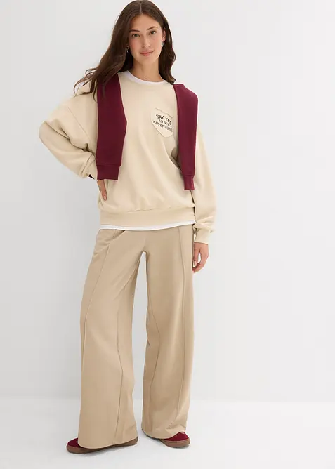 Oversize mikina z měkké bavlněné směsi, bonprix