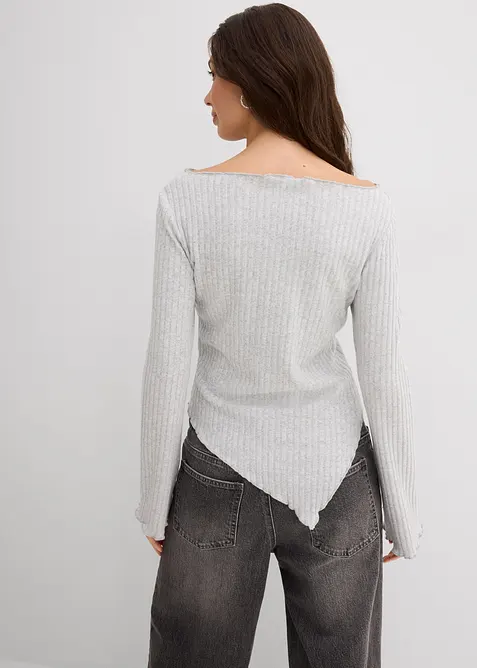 Žebrované tričko z měkké viskózové směsi, bonprix