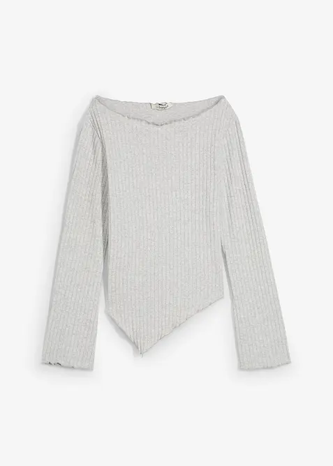 Žebrované tričko z měkké viskózové směsi, bonprix