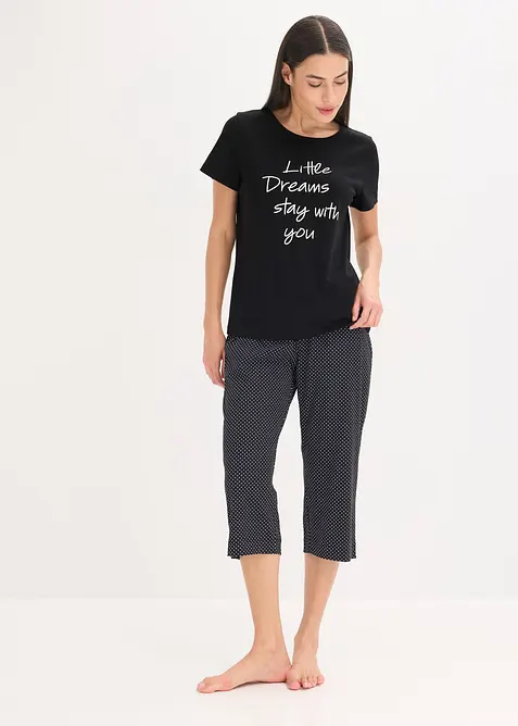 Capri pyžamo z čisté organické bavlny, bonprix