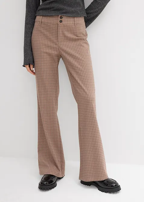 Kalhoty do zvonu, s vysokým pasem, bonprix