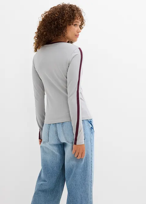 Triko s dlouhým rukávem, z lehkého žerzeje, bonprix