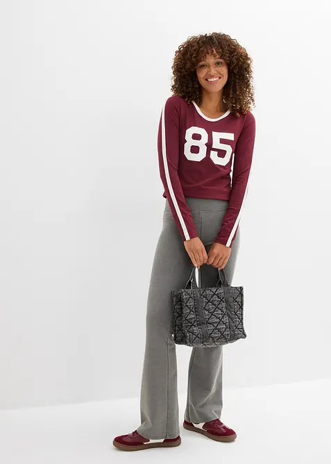 Triko s dlouhým rukávem, z lehkého žerzeje, bonprix