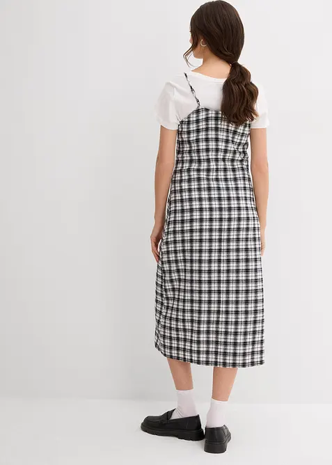 Flanelové šaty na ramínka, z čisté bavlny, bonprix