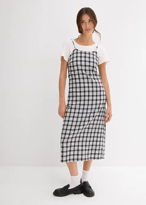 Flanelové šaty na ramínka, z čisté bavlny, bonprix