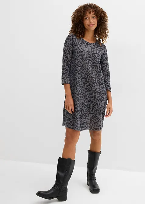 Krátké úpletové šaty se vzhledem pleteniny, bonprix