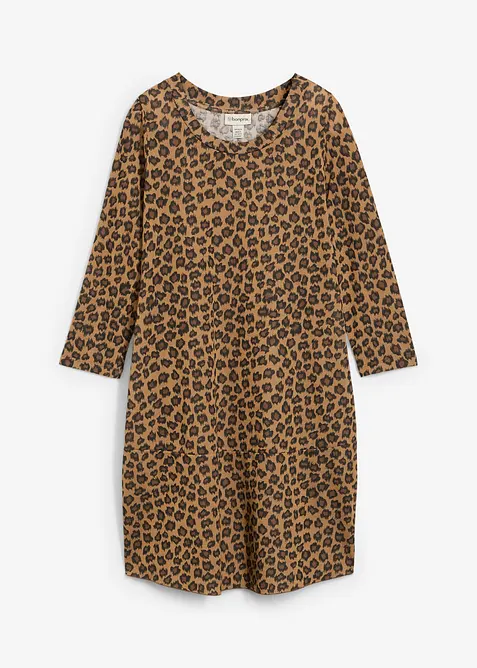 Krátké úpletové šaty se vzhledem pleteniny, bonprix