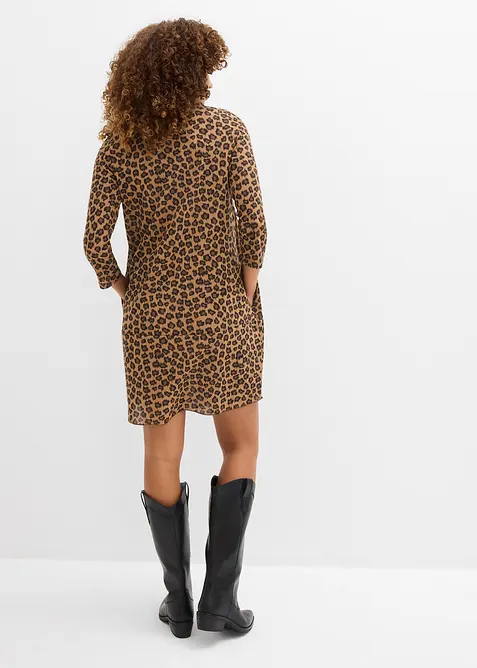 Krátké úpletové šaty se vzhledem pleteniny, bonprix