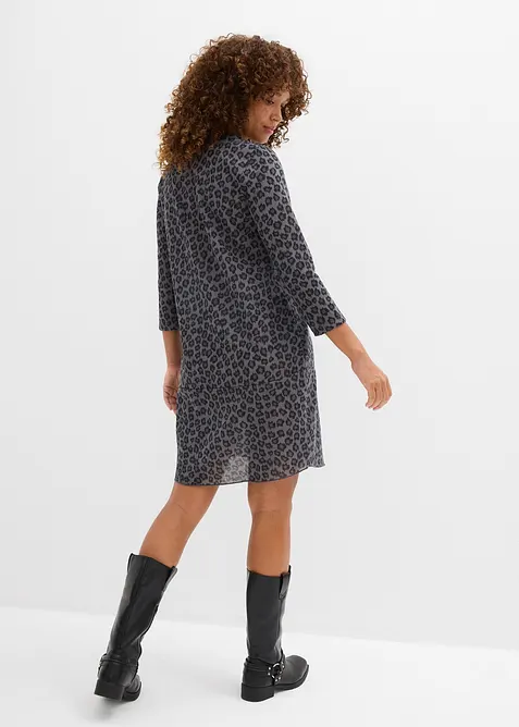 Krátké úpletové šaty se vzhledem pleteniny, bonprix