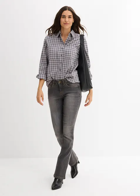 Kostkovaná halenka z čisté bavlny, bonprix