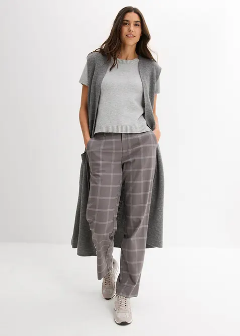 Kostkovan&eacute; chino kalhoty, bonprix