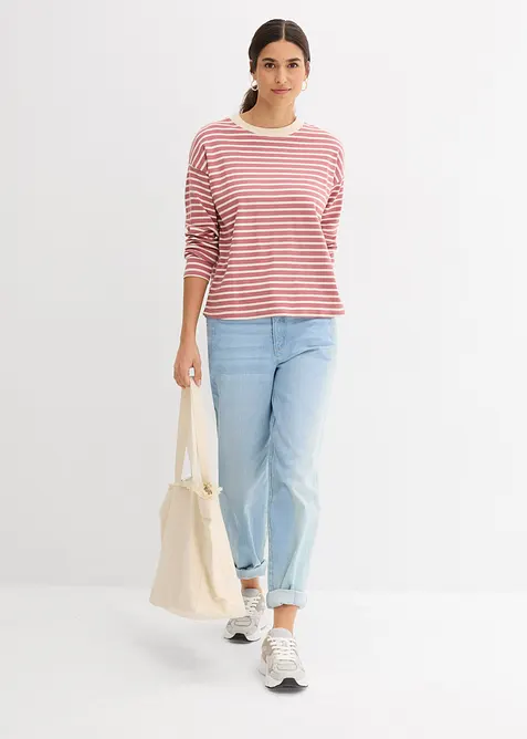 Tričko s&nbsp;dlouh&yacute;m ruk&aacute;vem z&nbsp;těžk&eacute; bavlny, bonprix