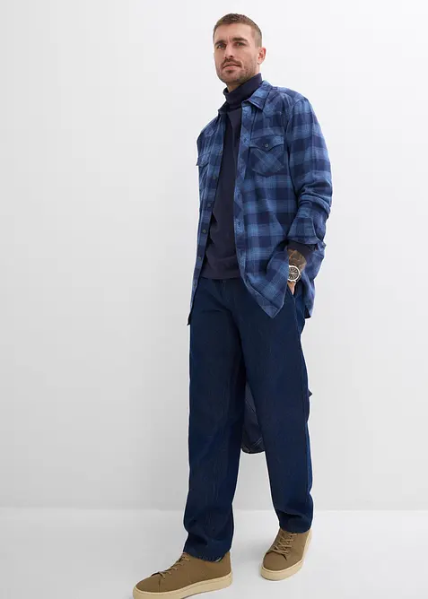 Džíny Loose Fit se sklady v pase, Straight, bonprix