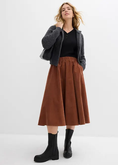 Man&scaron;estrov&aacute; sukně ze směsi s bavlnou, bonprix