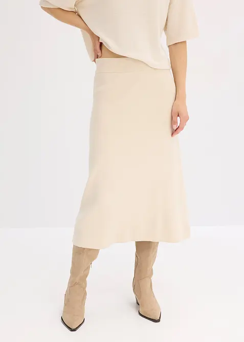 Áčková pletená sukně, bonprix