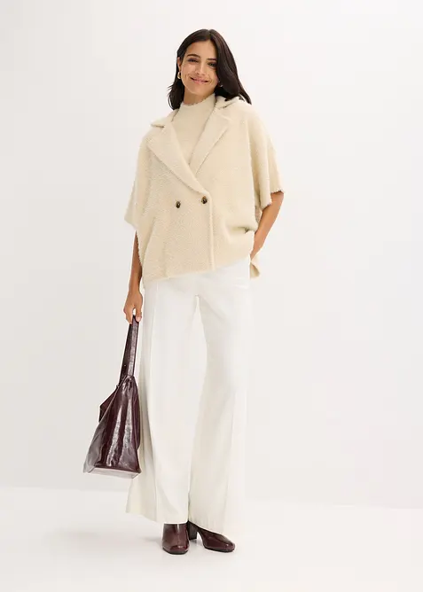 Pletený kabátek z peříčkové příze, bonprix