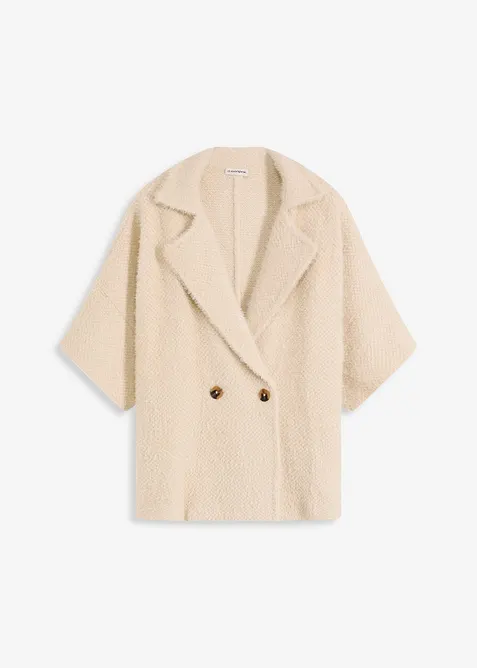 Pletený kabátek z peříčkové příze, bonprix