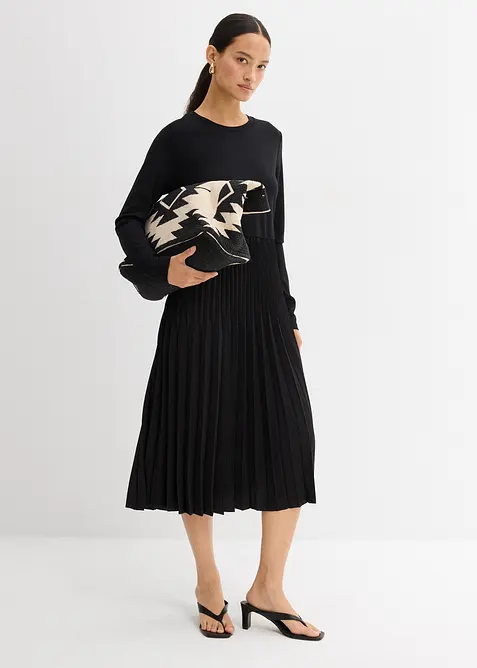 Midi šaty z viskózové směsi, bonprix