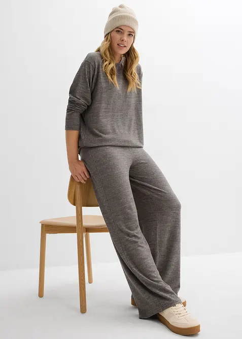 Palazzo kalhoty se vzhledem pleteniny, bonprix