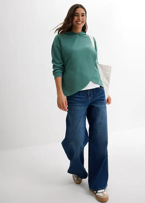 Mikina s&nbsp;kapuc&iacute; z&nbsp;měkk&eacute; visk&oacute;zov&eacute; směsi, bonprix