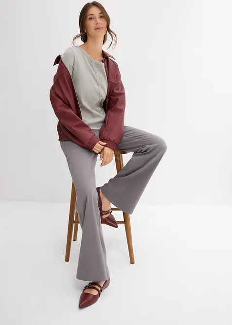 Žebrované tričko s dlouhým rukávem, bonprix