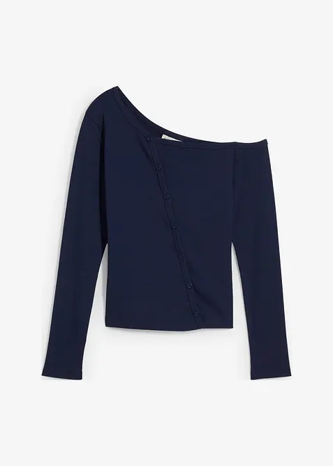 Žebrované tričko s dlouhým rukávem, bonprix