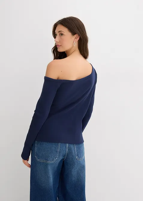 Žebrované tričko s dlouhým rukávem, bonprix