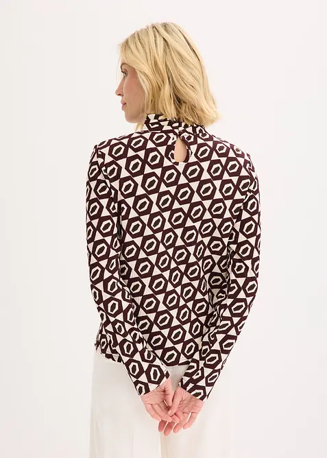 Triko se stojáčkem a strukturou, bonprix