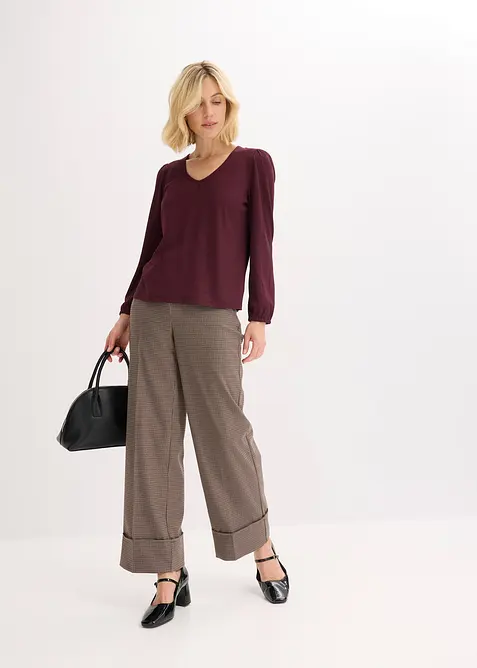 Strukturované triko s odnímatelnou vázačkou, bonprix