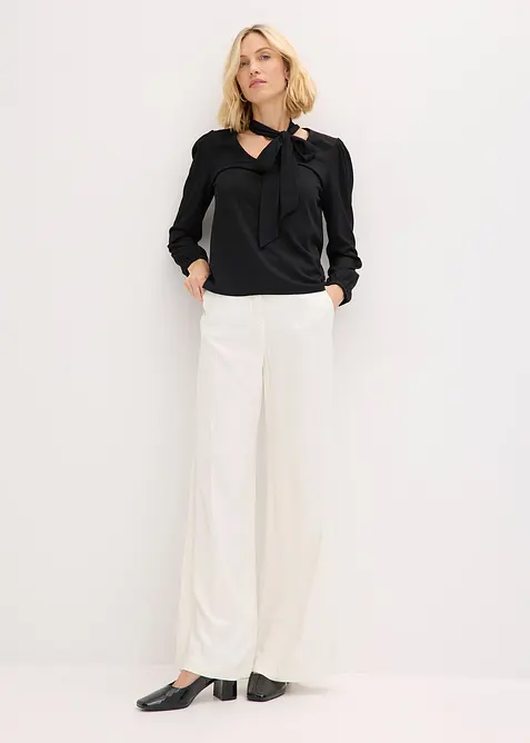 Strukturované triko s odnímatelnou vázačkou, bonprix