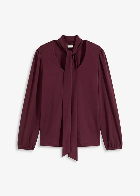 Strukturované triko s odnímatelnou vázačkou, bonprix