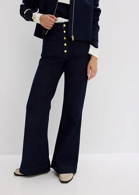 Džíny Flared, High Waist, bonprix