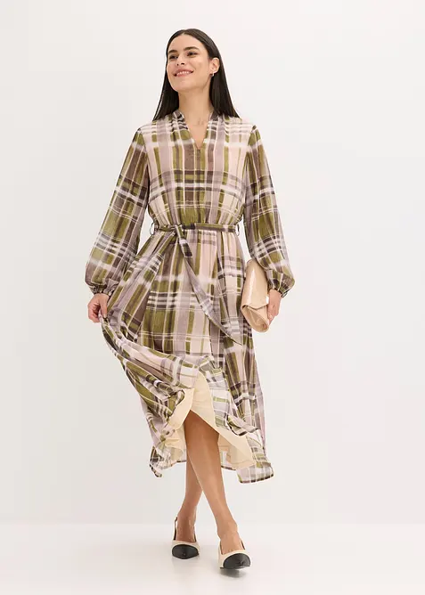 Šifónové šaty s vázačkou, bonprix