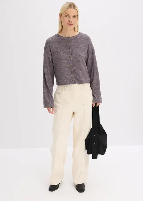 Keprov&eacute; kalhoty z čist&eacute; bavlny, bonprix