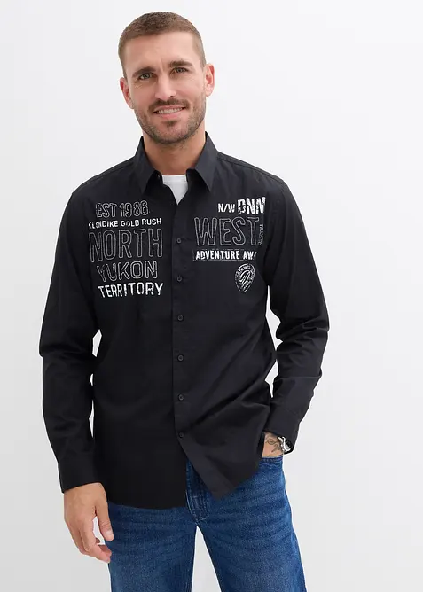 Košile z čisté bavlny, dlouhý rukáv, bonprix