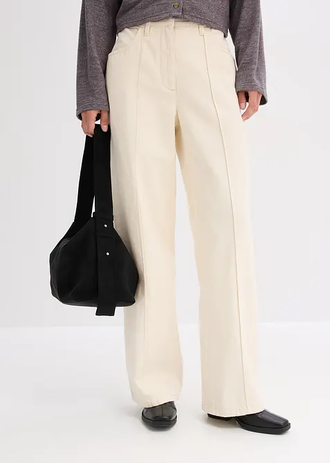 Keprov&eacute; kalhoty z čist&eacute; bavlny, bonprix