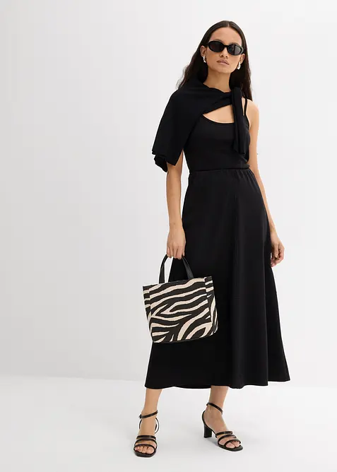 Midi sukně z pohodlného Punto di Roma, bonprix