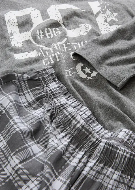 Pyžamo s bavlnou, dlouhý rukáv, bonprix