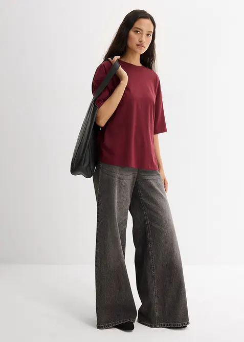 Volné tričko z bavlněné směsi, bonprix