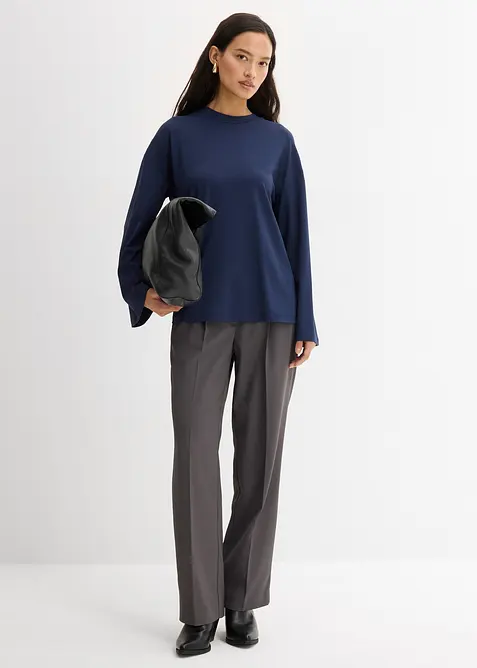 Dlouhé triko ze splývavého materiálu, bonprix