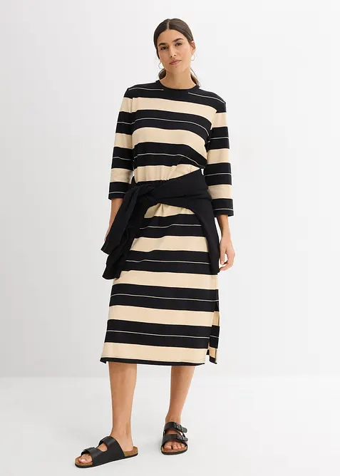 Úpletové šaty z čisté bavlny, bonprix