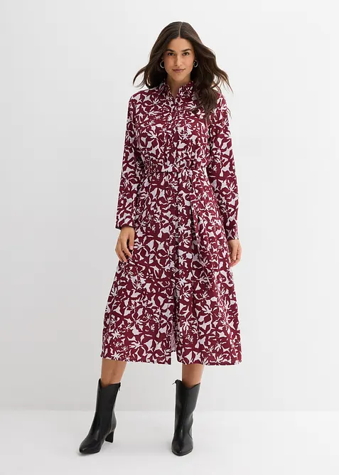 Košilové šaty ze splývavé viskózy, bonprix