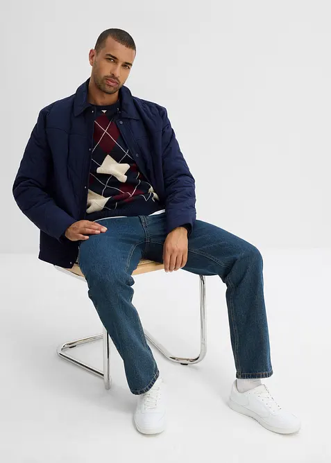 Svetr s argylovým vzorem, z čisté bavlny, bonprix