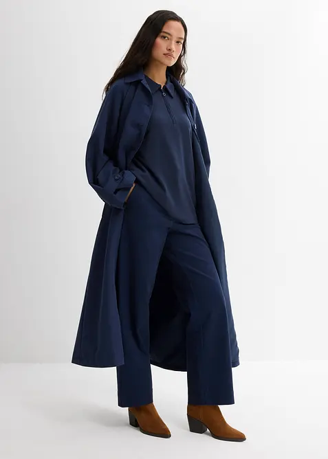 Široké 7/8 kalhoty z elastické směsi s organickou bavlnou, bonprix