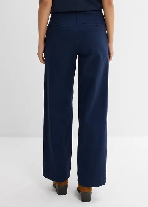 Široké 7/8 kalhoty z elastické směsi s organickou bavlnou, bonprix