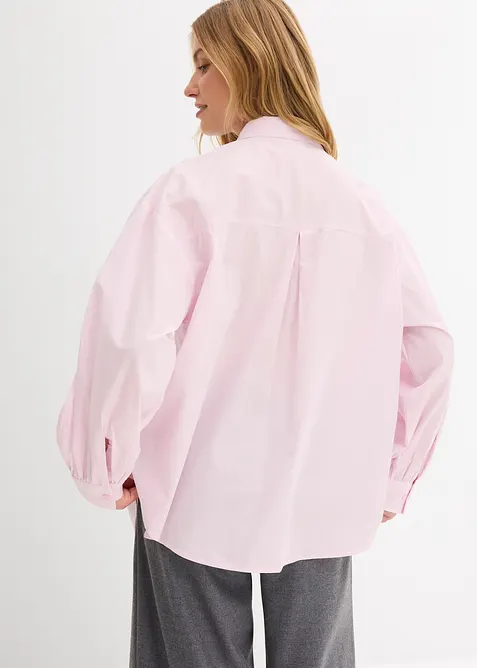 Košilová halenka se štrasovou aplikací, bonprix