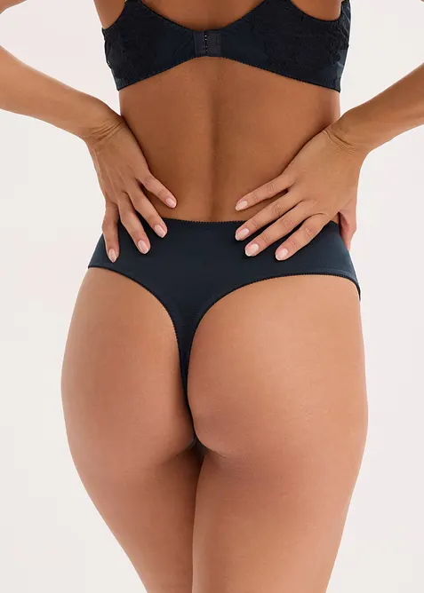 Maxikalhotky tanga s lesklým materiálem (2 ks v balení), bonprix