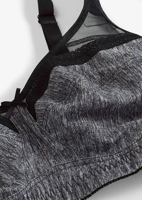 Odlehčující podprsenka bez kostic, s polstrovanými ramínky, bonprix