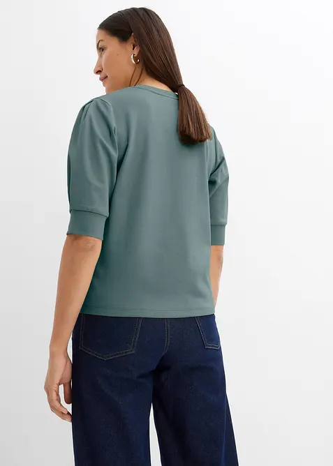 Tričko s nab&iacute;ran&yacute;mi ruk&aacute;vy, bonprix